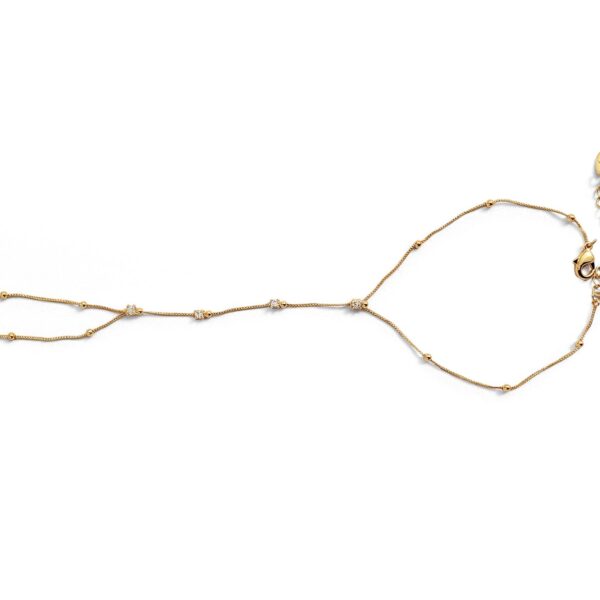 Liora Pearl – Handchain mit Goldkugeln und Zirkonia